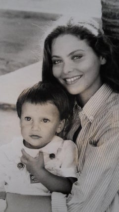 The Italian Actress Ornella Muti with her son - Vintage Photograph - 1980s
