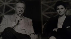 La actriz italiana Serena Grandi y Johnny Dorell - Fotografía de época - Años 90