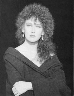 The Italian Singer Fiorella Mannoia - B/w Photo - 1980s