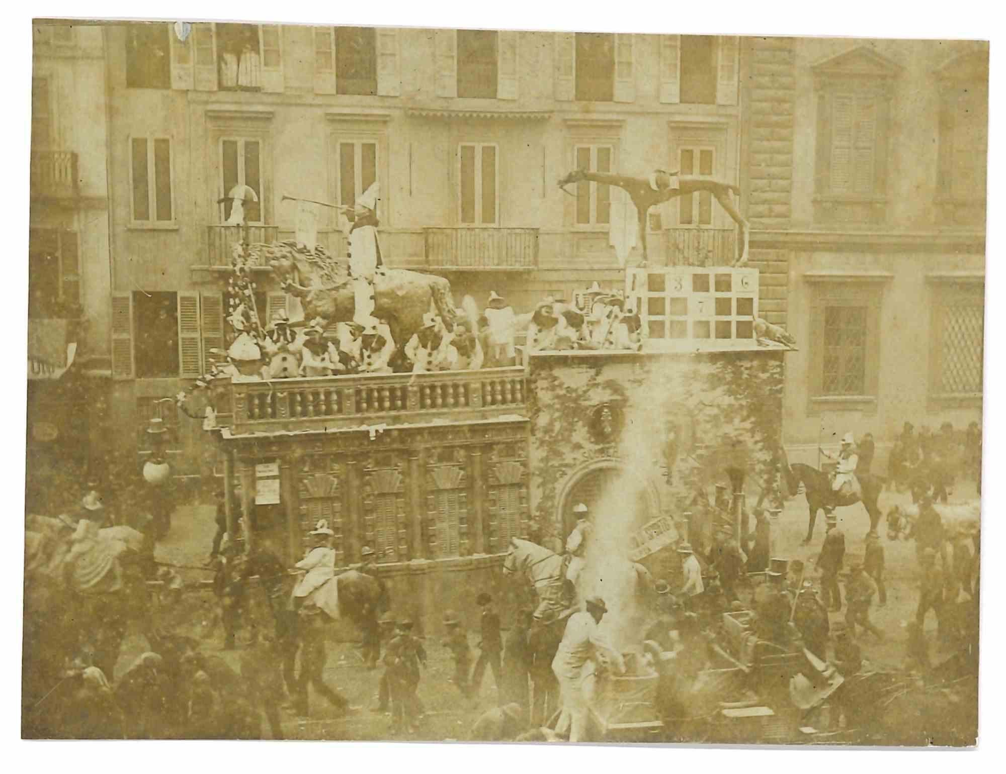 Unknown Figurative Photograph - The Old Days - Carnival - Early 20th Century