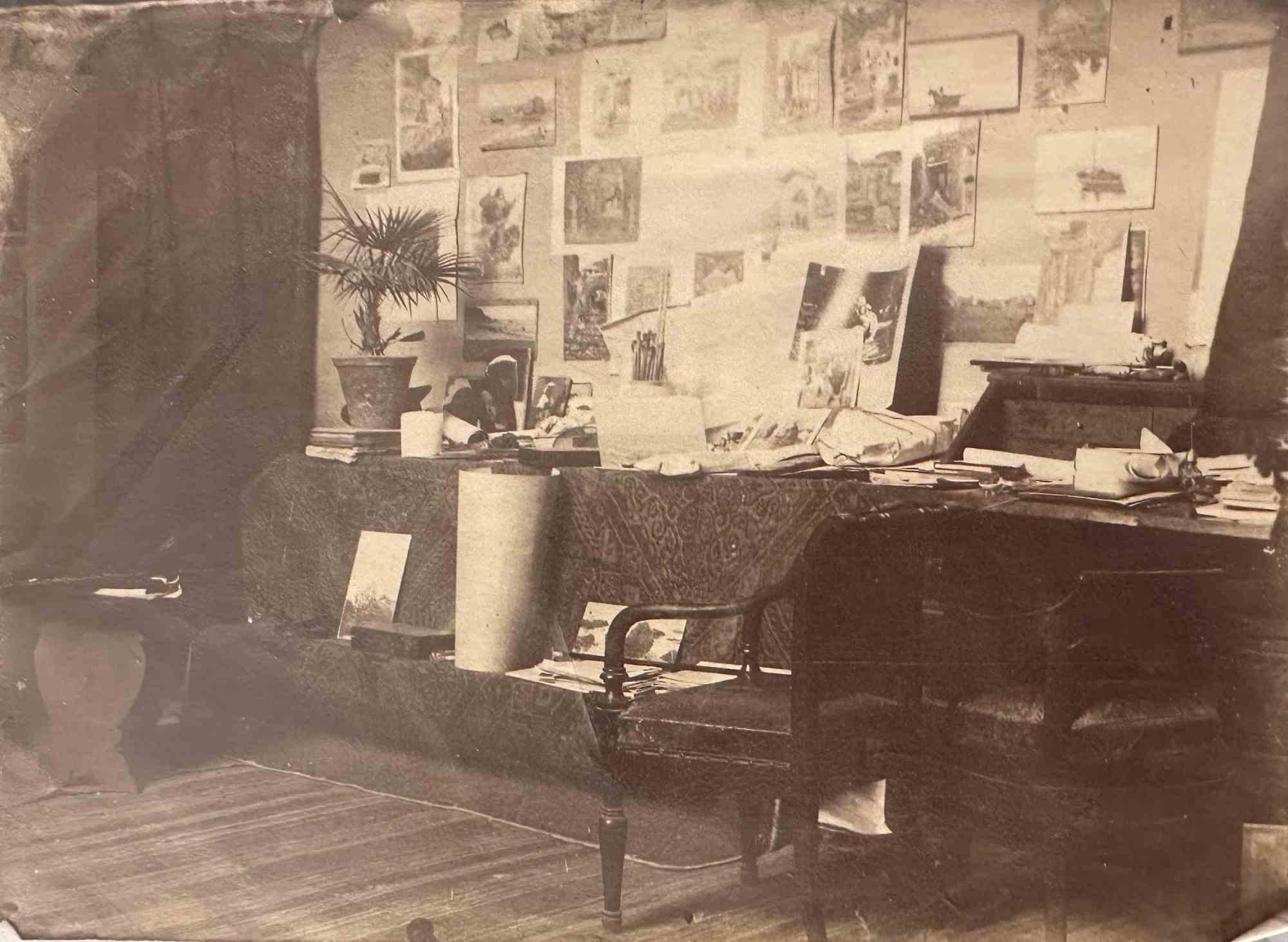 Unknown Portrait Photograph - The Old Days - Interior - Early 20th Century