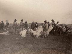 Antique The Old Days  Photo - Huntsmen with Dogs - Early 20th Century