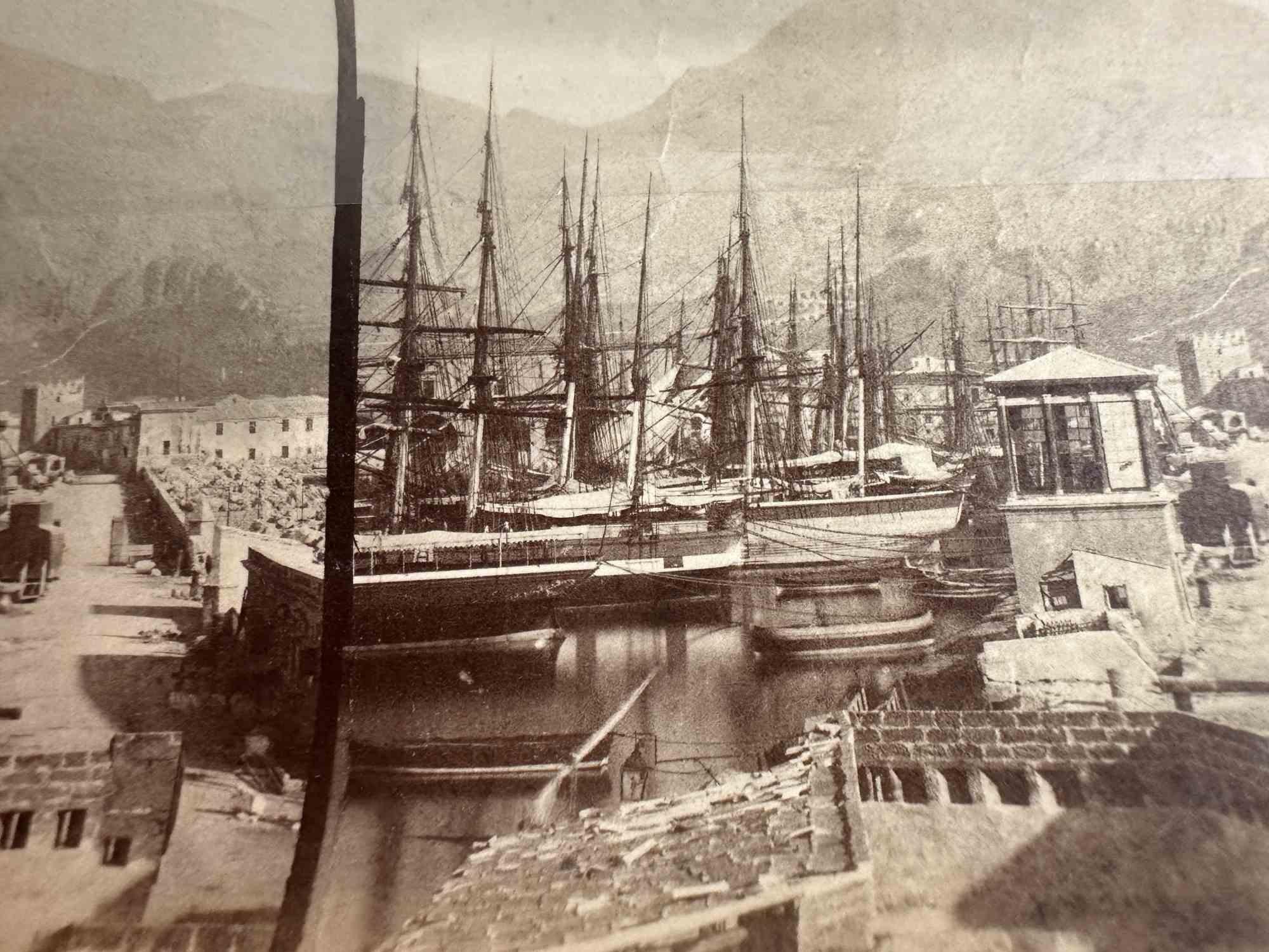 Unknown Figurative Photograph – Die alten Tage  Foto – Der Hafen von Palermo – Vintage-Foto – frühes 20. Jahrhundert