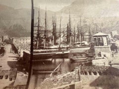 Die alten Tage  Foto – Der Hafen von Palermo – Vintage-Foto – frühes 20. Jahrhundert