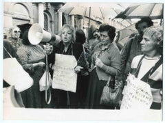 Vintage The Protest - Historical Photograph About the Feminist Movement - 1980