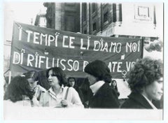 Vintage The Protest - Historical Photograph About the Feminist Movement - 1980s