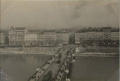 Le Rhône à Lyon, France, photographie noir et blanc au gélatino d'argent, 1927