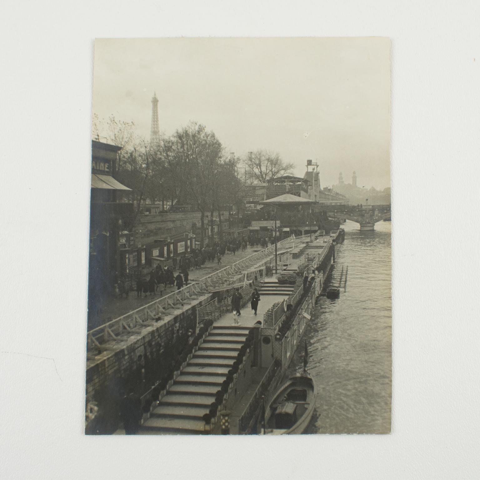 The Seine River at The Paris Decorative Art Exhibition 1925, B and W Photography For Sale 1