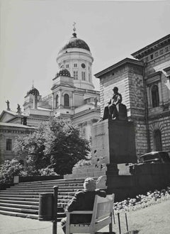 The  Statue of Johan Vilhelm Snellman - Vintage Photo - Mid 20th century