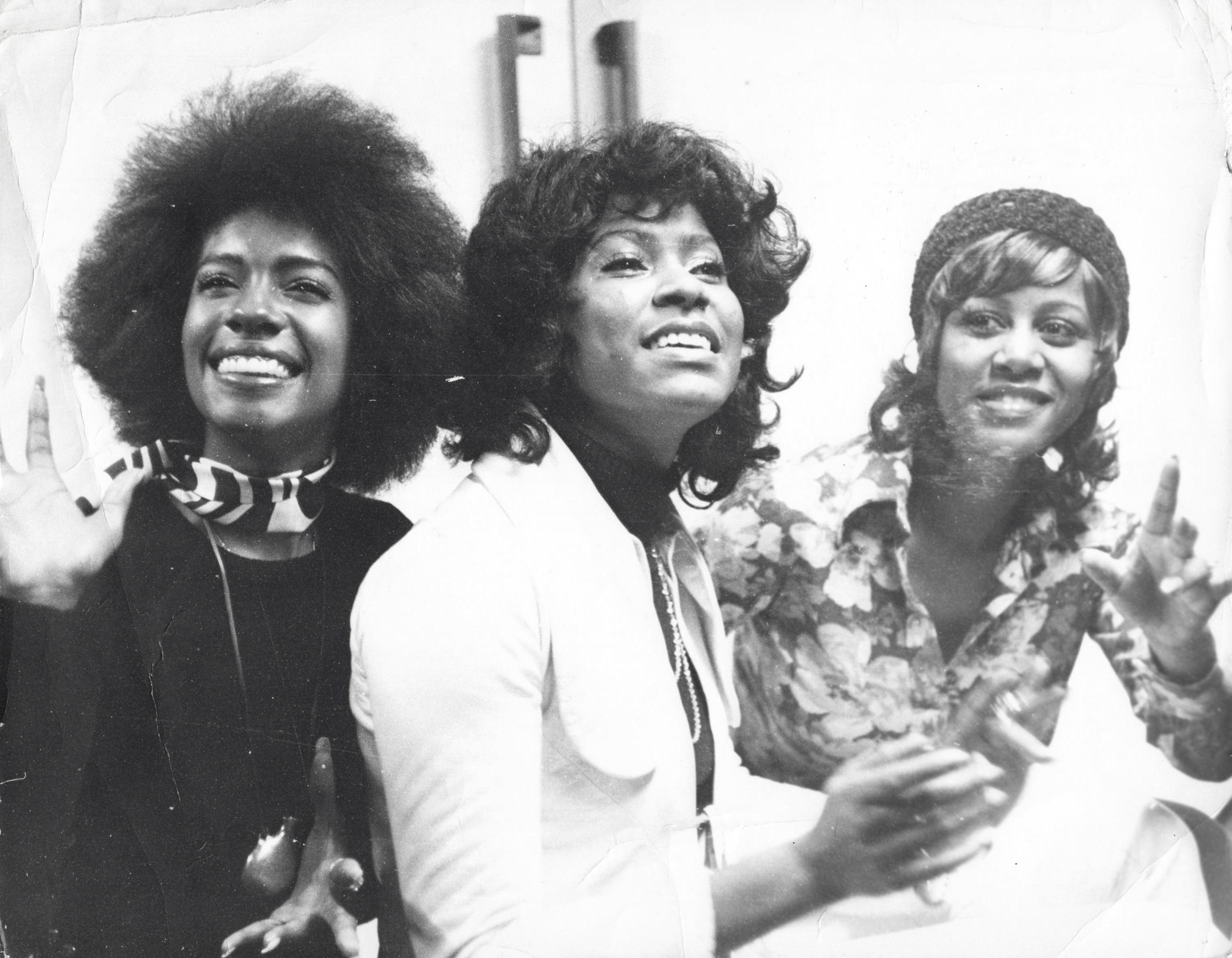 Unknown Black and White Photograph - The Supremes Smiling Group Portrait Vintage Original Photograph