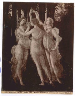 Drei Dankbarkeiten, antike Galerie von Florenz – Vintage-Foto – frühes 20. Jahrhundert