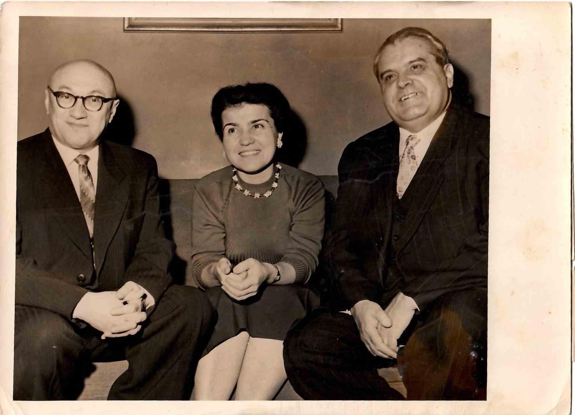 Unknown Black and White Photograph - Three Russian Scientists in New York - Original Photograph - 1960s