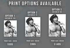 Tom Jones Singing Shirtless Fine Art Print