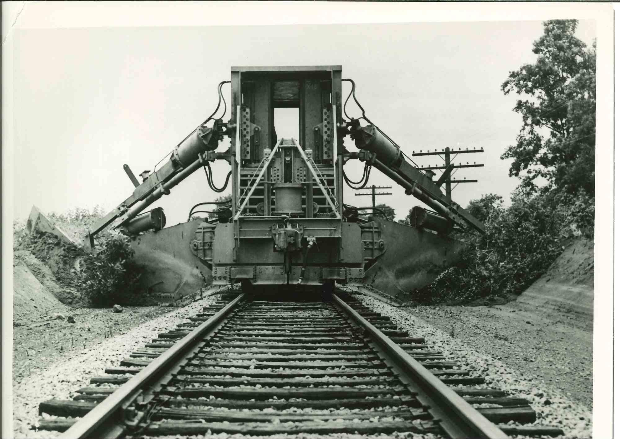 Unknown Figurative Photograph - Tomorrow's Railroads - Vintage Photograph - Mid 20th Century