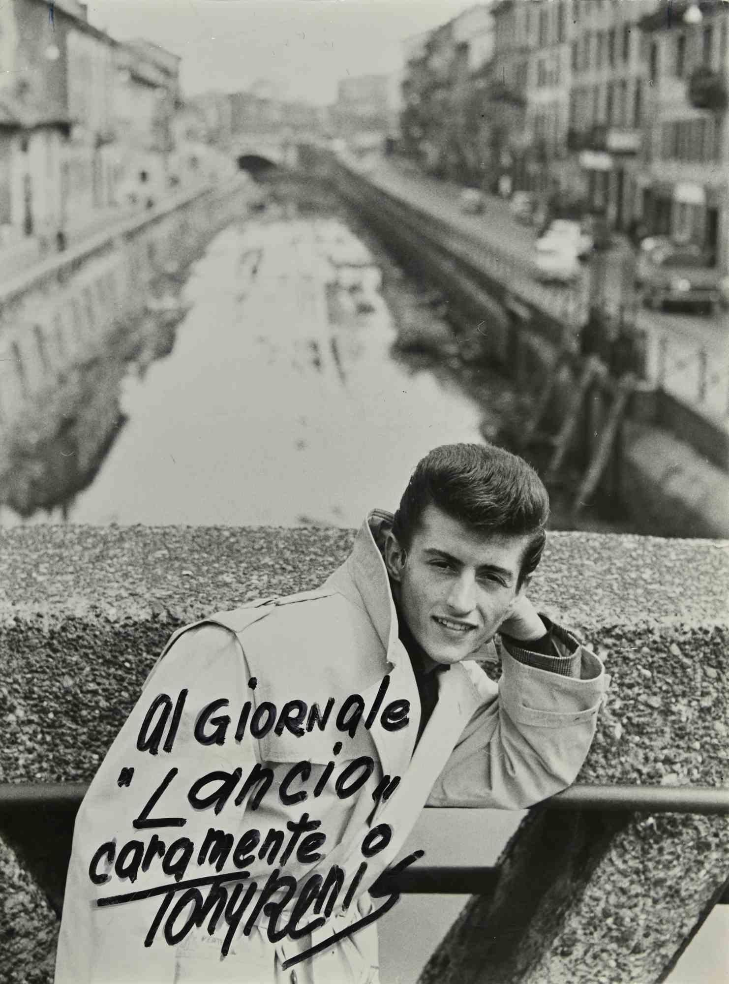 Tony Renis - Photographie vintage signée, milieu du 20e siècle