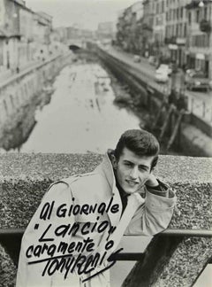 Tony Renis - Fotografia d'epoca autografata - metà del XX secolo