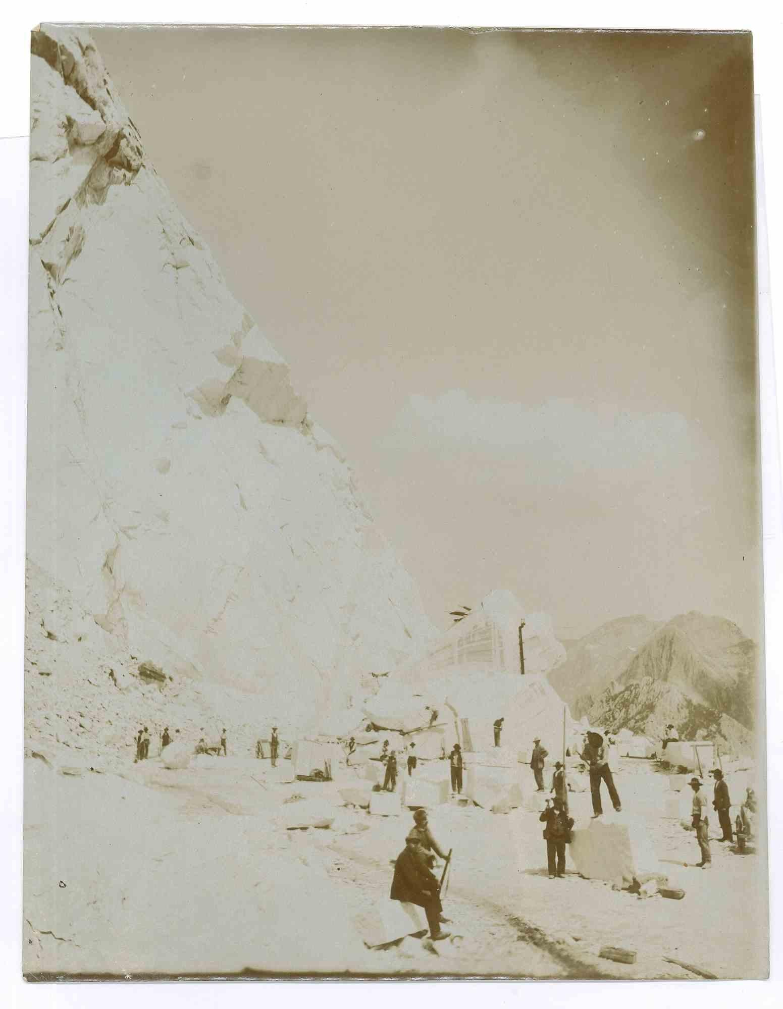 Transporte de bloques de mármol - Foto de época - Década de 1910