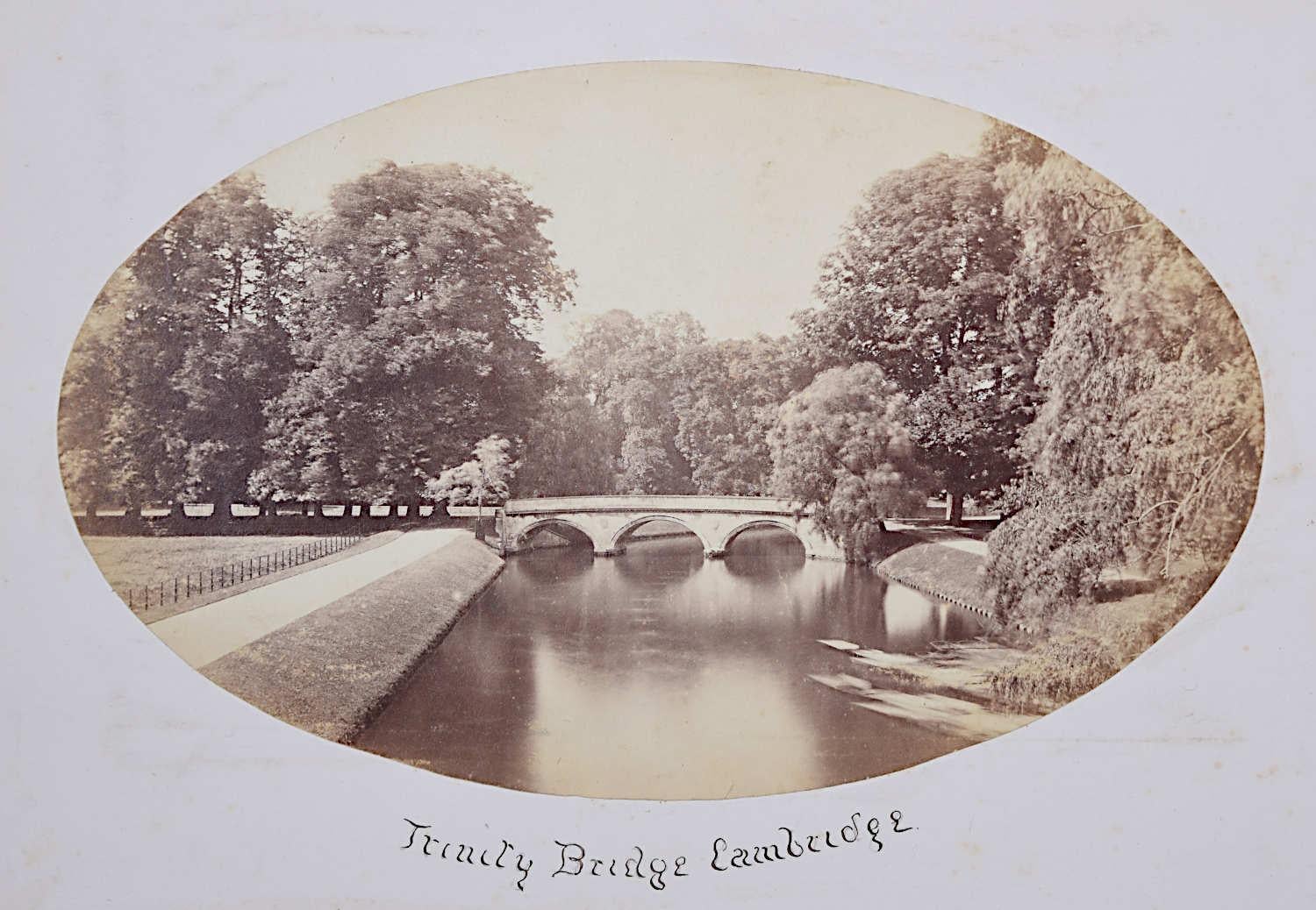 Trinity College Bridge, Cambridge, Albumen photograph c. 1870  - Photograph by Unknown