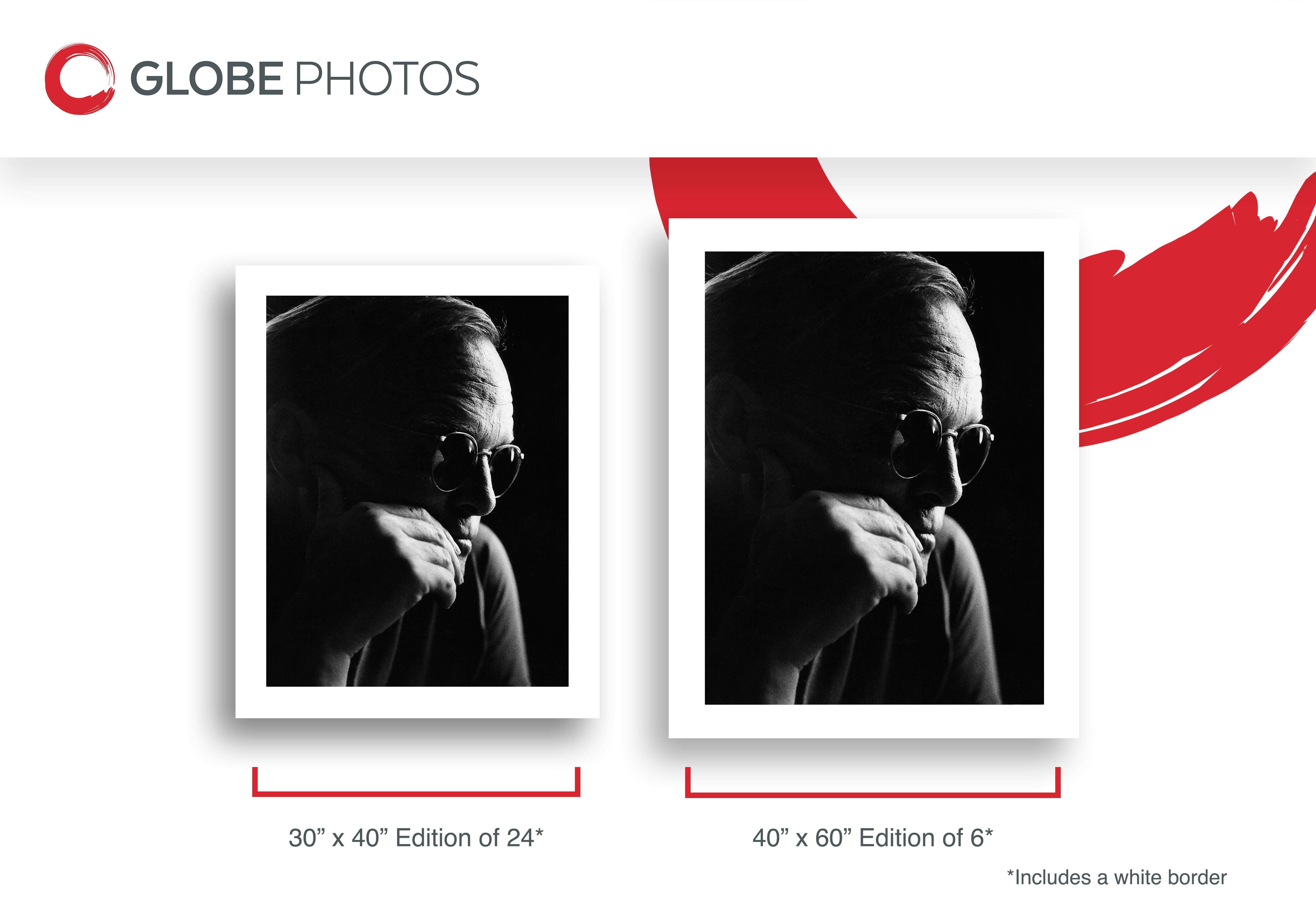 Truman Capote: Artistic Portrait in Glasses - Black Portrait Photograph by Unknown