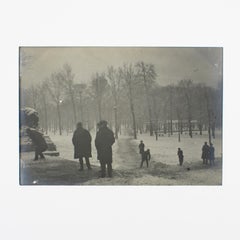 Tuileries Garden in Paris under the Snow 1926 Silver Gelatin B and W Photography