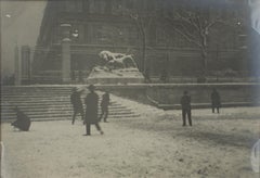 Jardín de las Tullerías en París bajo la nieve 1926, Fotografía en gelatina de plata B - W