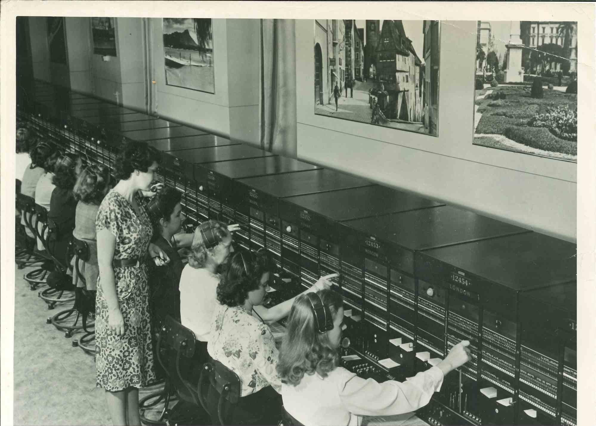 Unknown Figurative Photograph - U.S. Telephone System - Vintage Photograph - Mid 20th Century