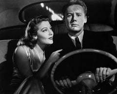 Van Johnson e Ava Gardner seduti in auto
