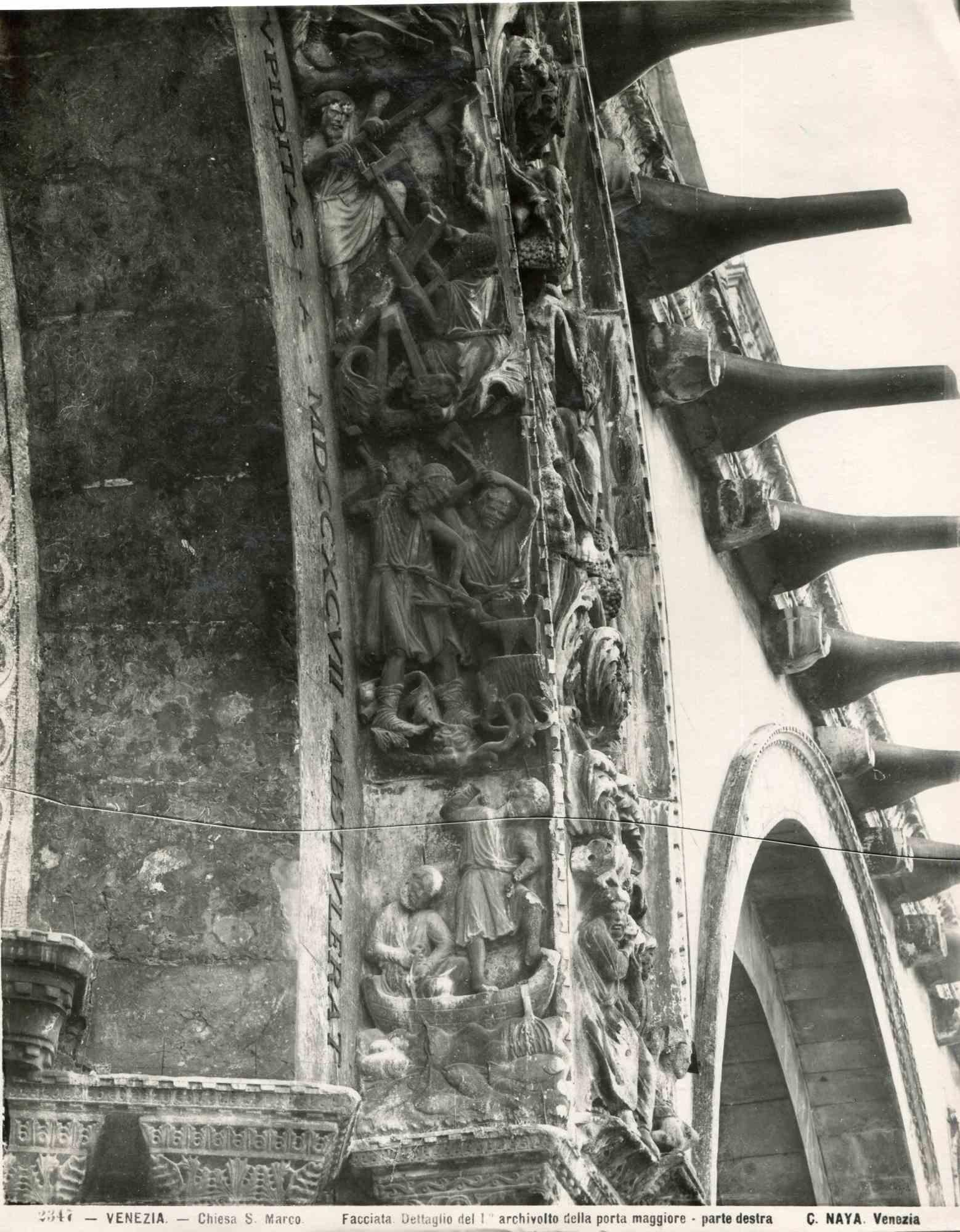 Unknown Black and White Photograph - Venice San Marco Church - Vintage Photo Detail - Early 20th Century