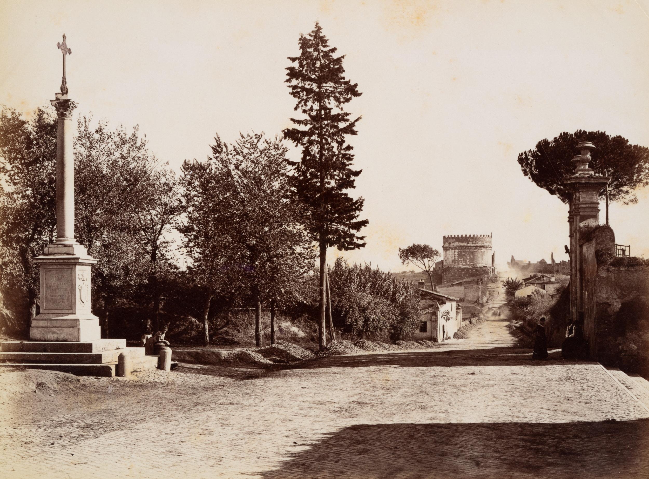 Fratelli Alinari Landscape Photograph - Via Appia bei Caecilia Metella