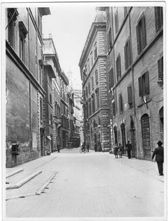 Via dei Sediari and Sant'Andrea della Valle - b/w Photograph - 1936