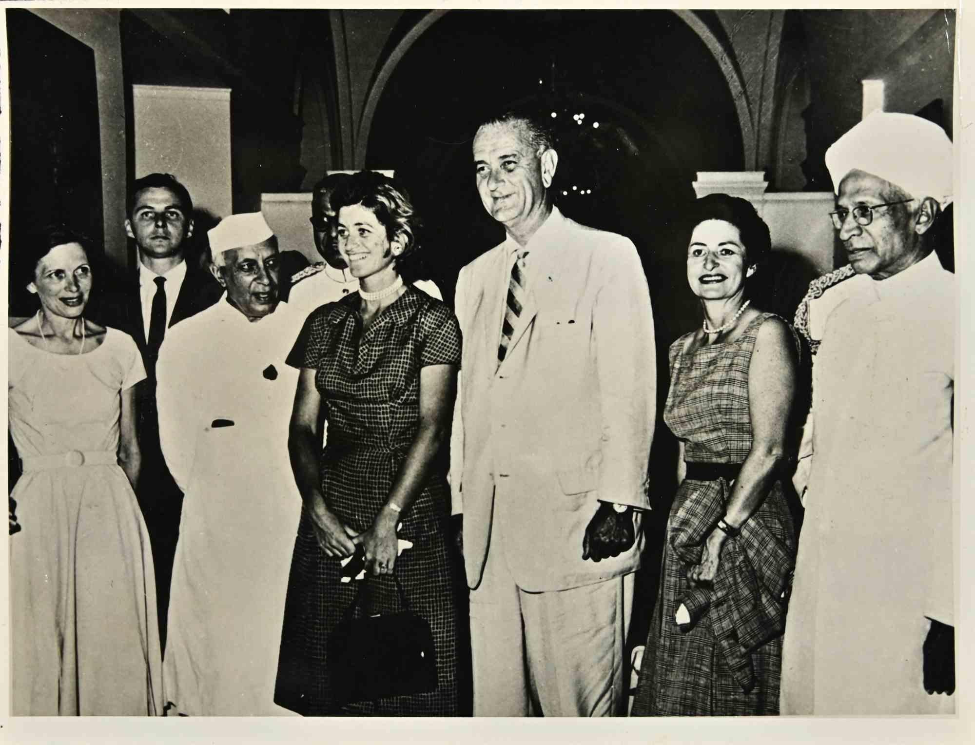 Unknown Landscape Photograph - Vice President Lyndon B. Johnson in India - Vintage Photograph - 1960s