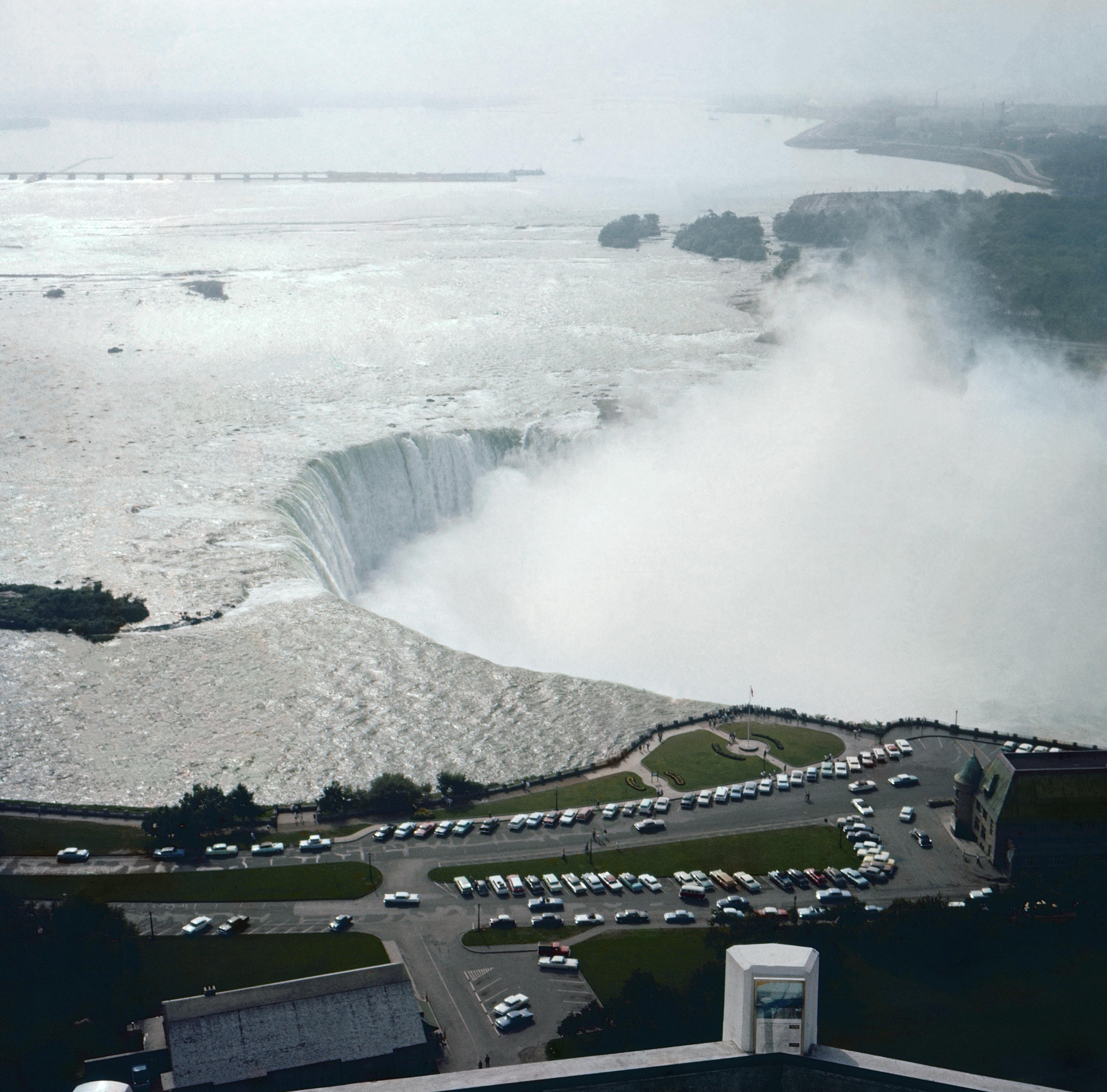Unknown Color Photograph - View from Burning Springs Observation Tower to Niagara Falls, USA/Canada 1962.