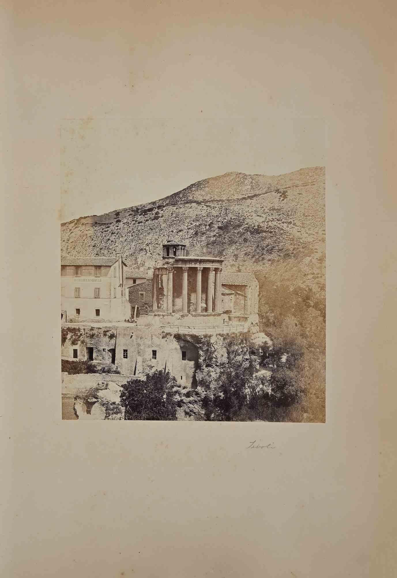 Unknown Figurative Photograph - View of the Ancient Tivoli - Silver Salt Photograph - Early 20th Century