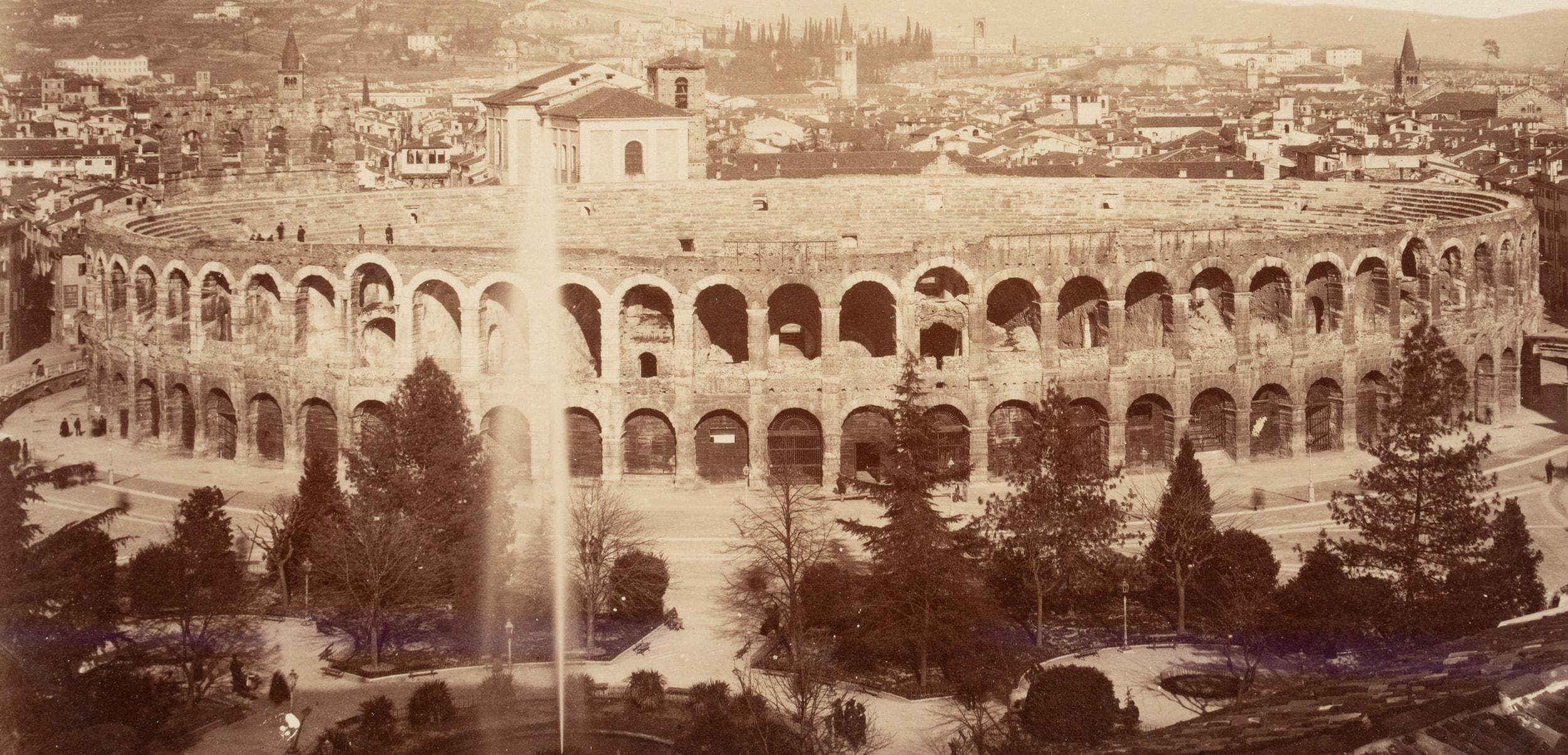 View of the Arena of Verona. Amphitheatre - Photograph by Unknown