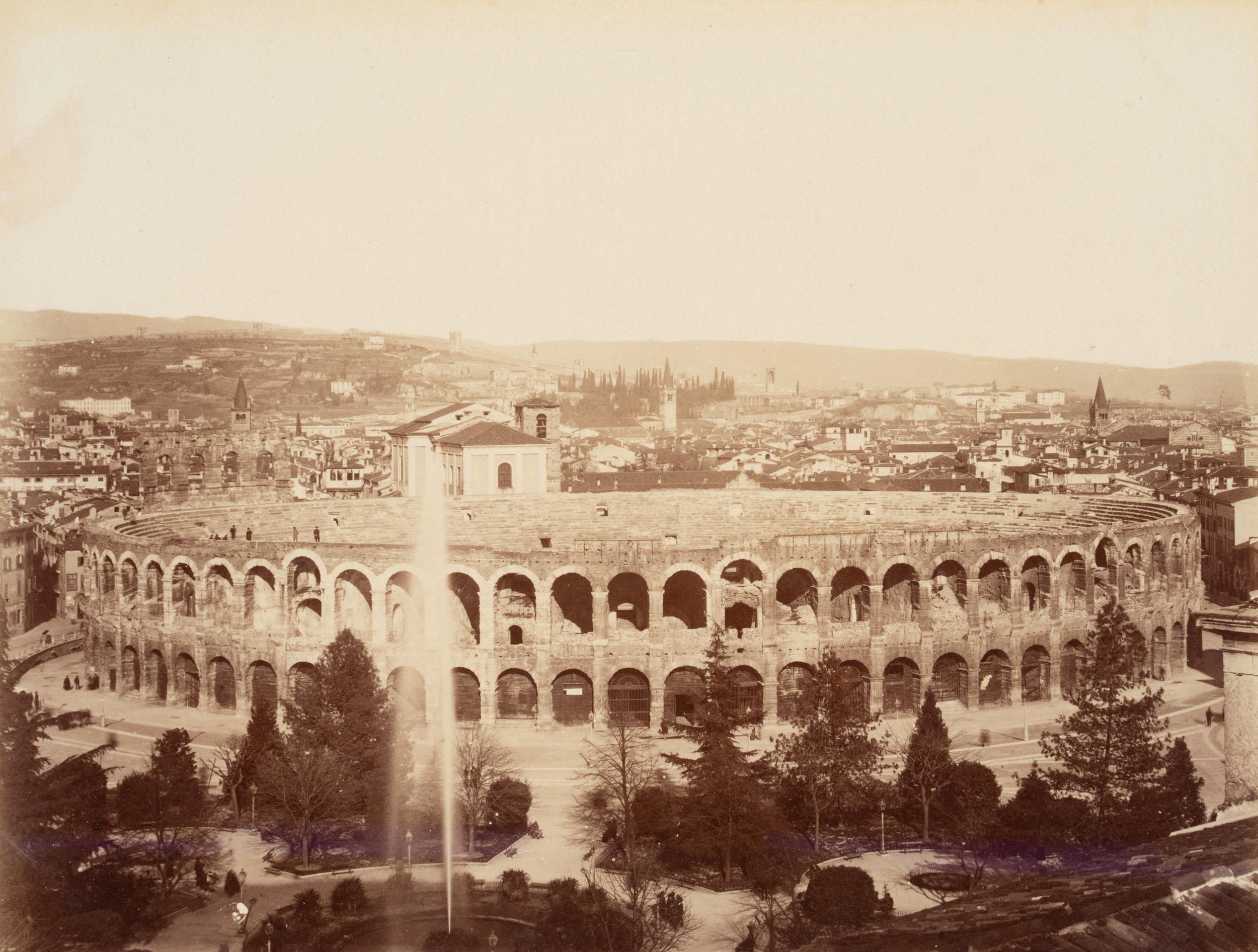 Unknown Landscape Photograph - View of the Arena of Verona. Amphitheatre