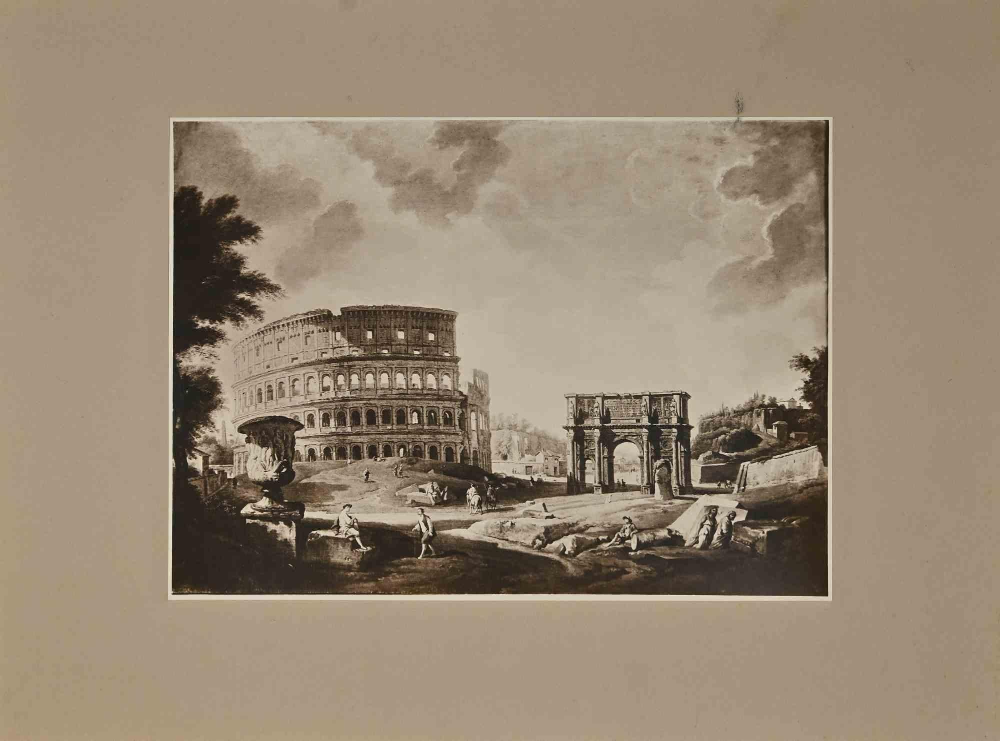 View of the Colosseum and Arch of Constantine - Photograph - Early 20th Century