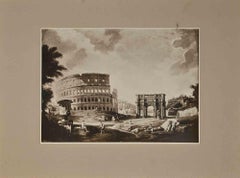 View of the Colosseum and Arch of Constantine – Ansicht des Konstantinbogens – Fotografie – frühes 20. Jahrhundert