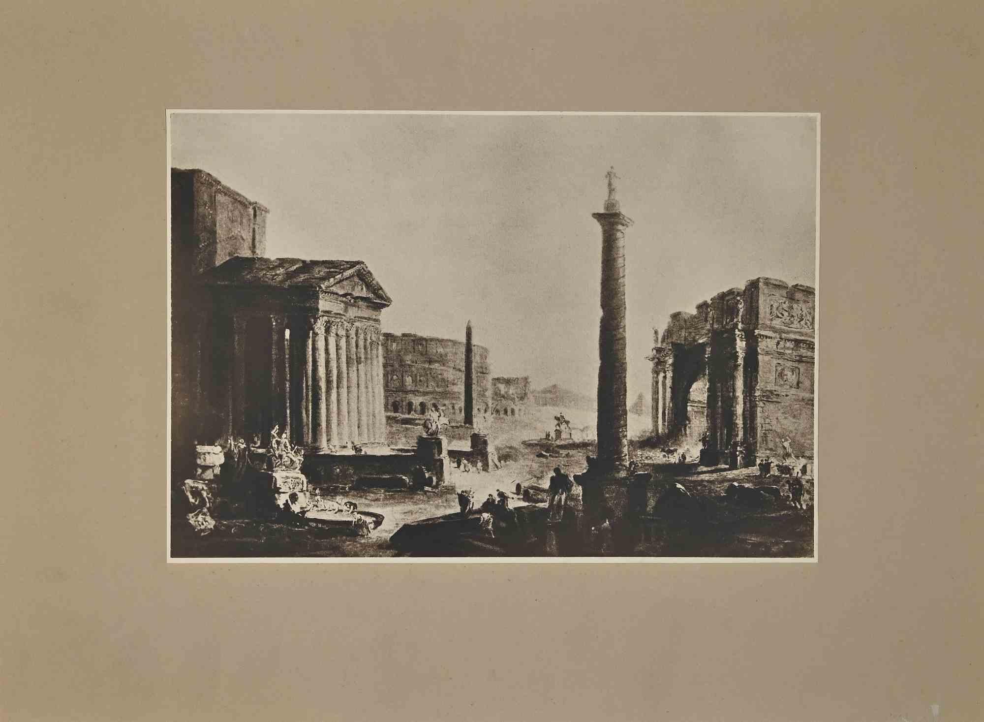 Unknown Figurative Photograph - View of the Imperial Forum - Vintage Photograph - Early 20th Century