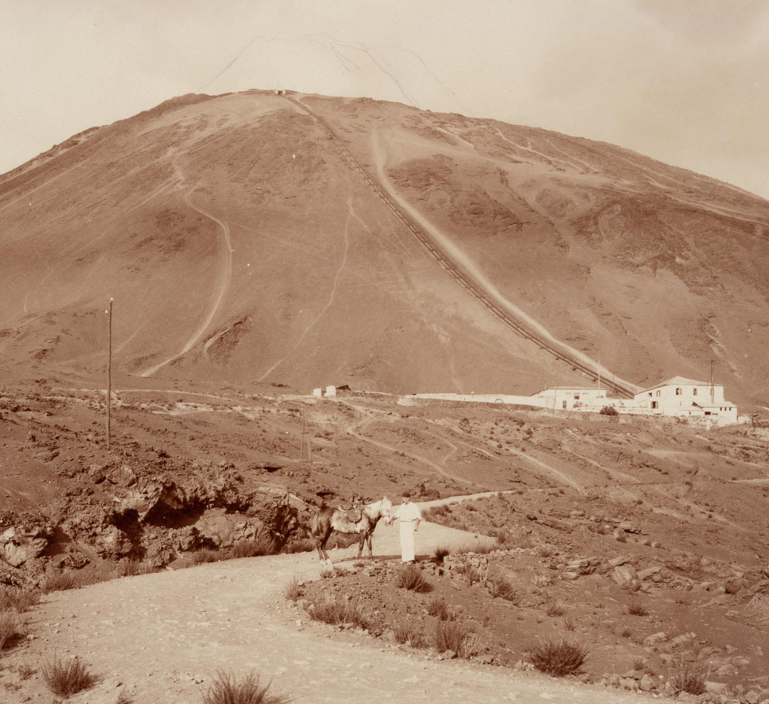View of Vesuvius and the surrounding countryside - Photograph by Fratelli Alinari