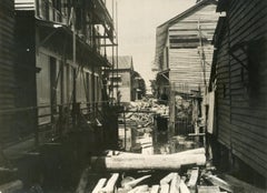Vue sur la ville de Sandakan - Photo vintage de 1938