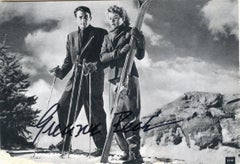 Vintage-Postcard mit Autogramm von Gregory Peck, 1950er Jahre