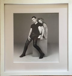 Vintage B&W Fine Art Fashion Photgraph of Kate Moss & Paul Rowland