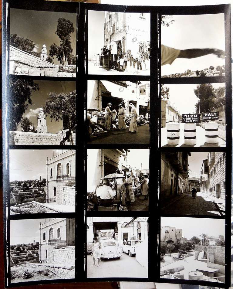 Unknown Landscape Photograph - Vintage Contact Sheet Jaffa, Jerusalem circa 1940s