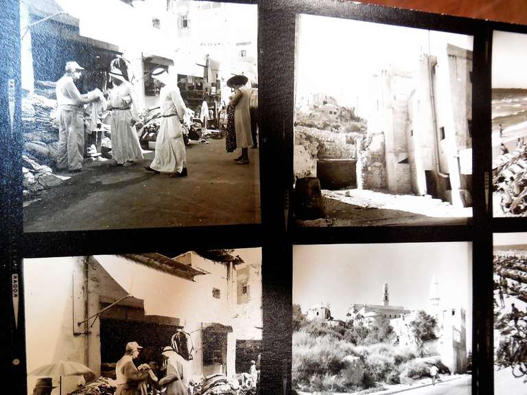 Vintage Contact Sheet Jaffa, Tel Aviv circa 1940s - Black Black and White Photograph by Unknown