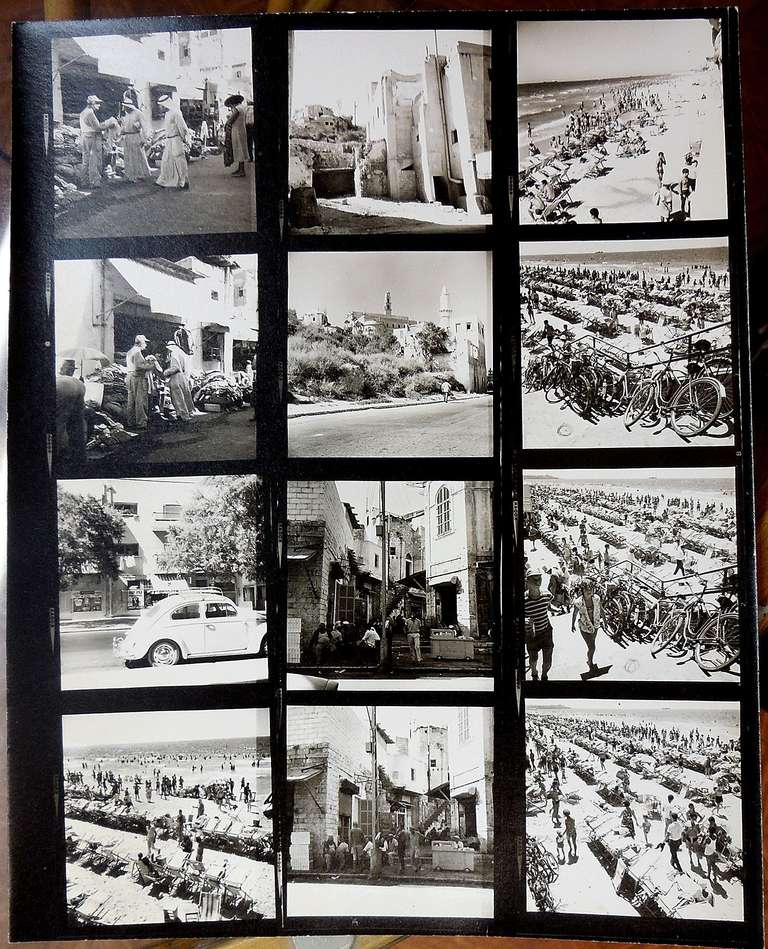 Unknown Black and White Photograph - Vintage Contact Sheet Jaffa, Tel Aviv circa 1940s