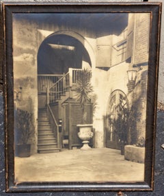 Vintage New Orleans French Quarter Photograph "Old Brulatour Courtyard"
