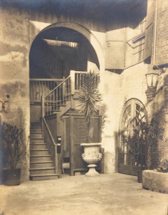 Vintage New Orleans French Quarter Photograph "Old Brulatour Courtyard"