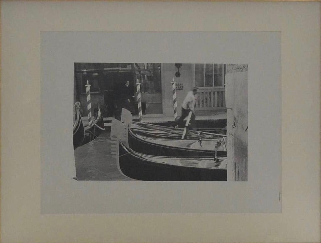 Vintage Original Photograph, Hotel Bauer Venice - Gray Black and White Photograph by Unknown