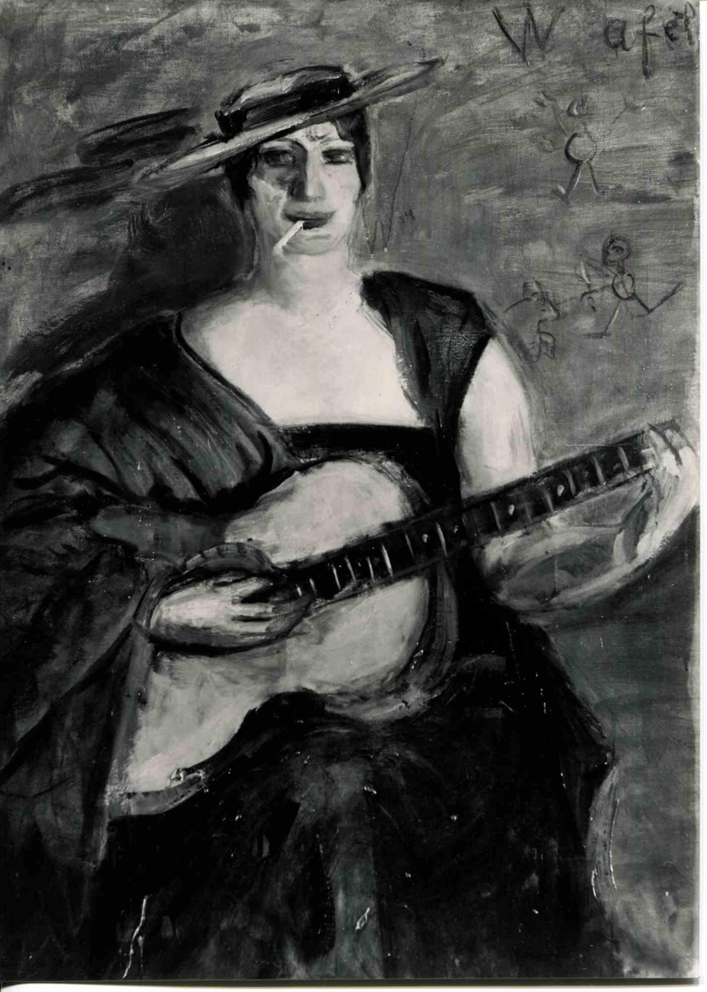 Unknown Figurative Photograph - Vintage Photo of a Painting by Antonio Peltrinelli- Photo - 1940s