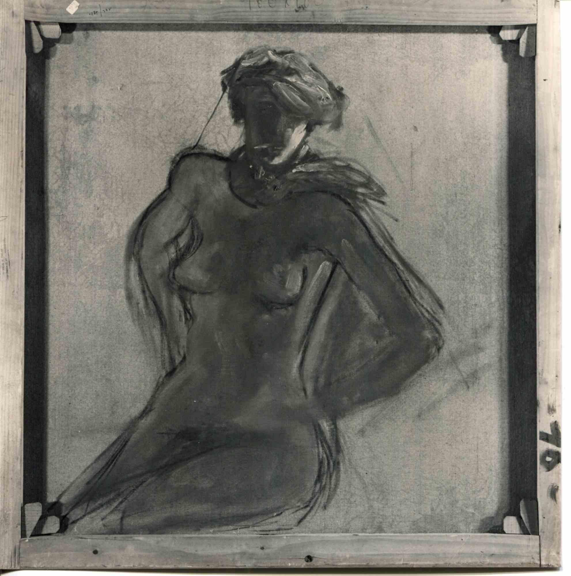 Unknown Figurative Photograph - Vintage Photo of a Painting by Antonio Peltrinelli- Photo - 1940s